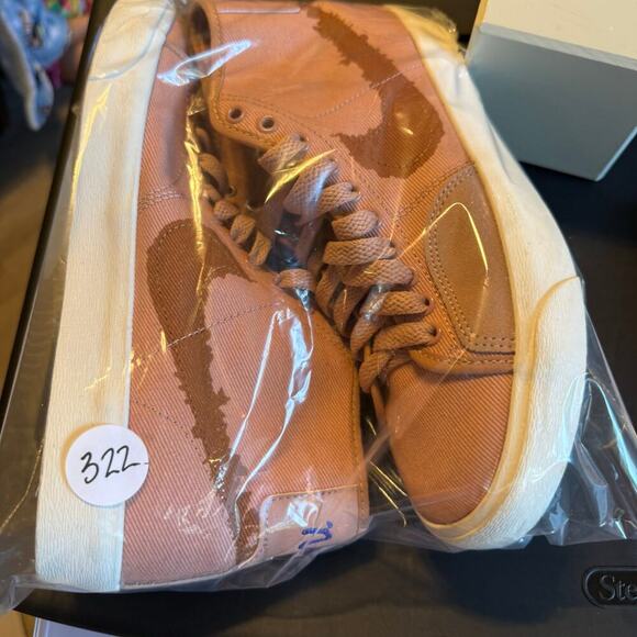 Nike SB Blazer Court Mid PRM Pink Canvas Sneakers Women’s 6.5 High Top DM8553 - Picture 11 of 12